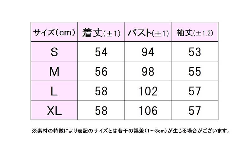 フィラサイズ表 
