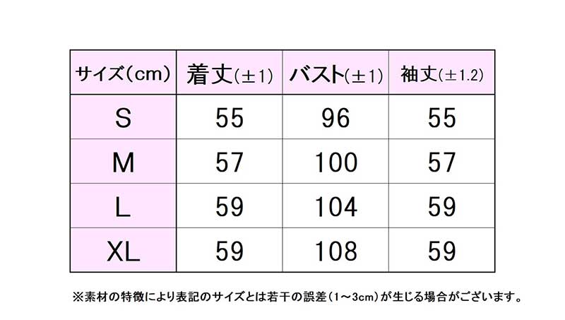 フィラサイズ表 
