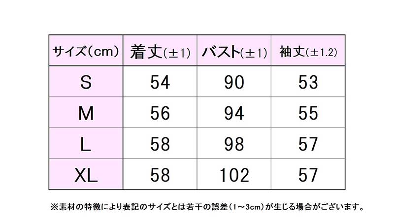 フィラサイズ表 
